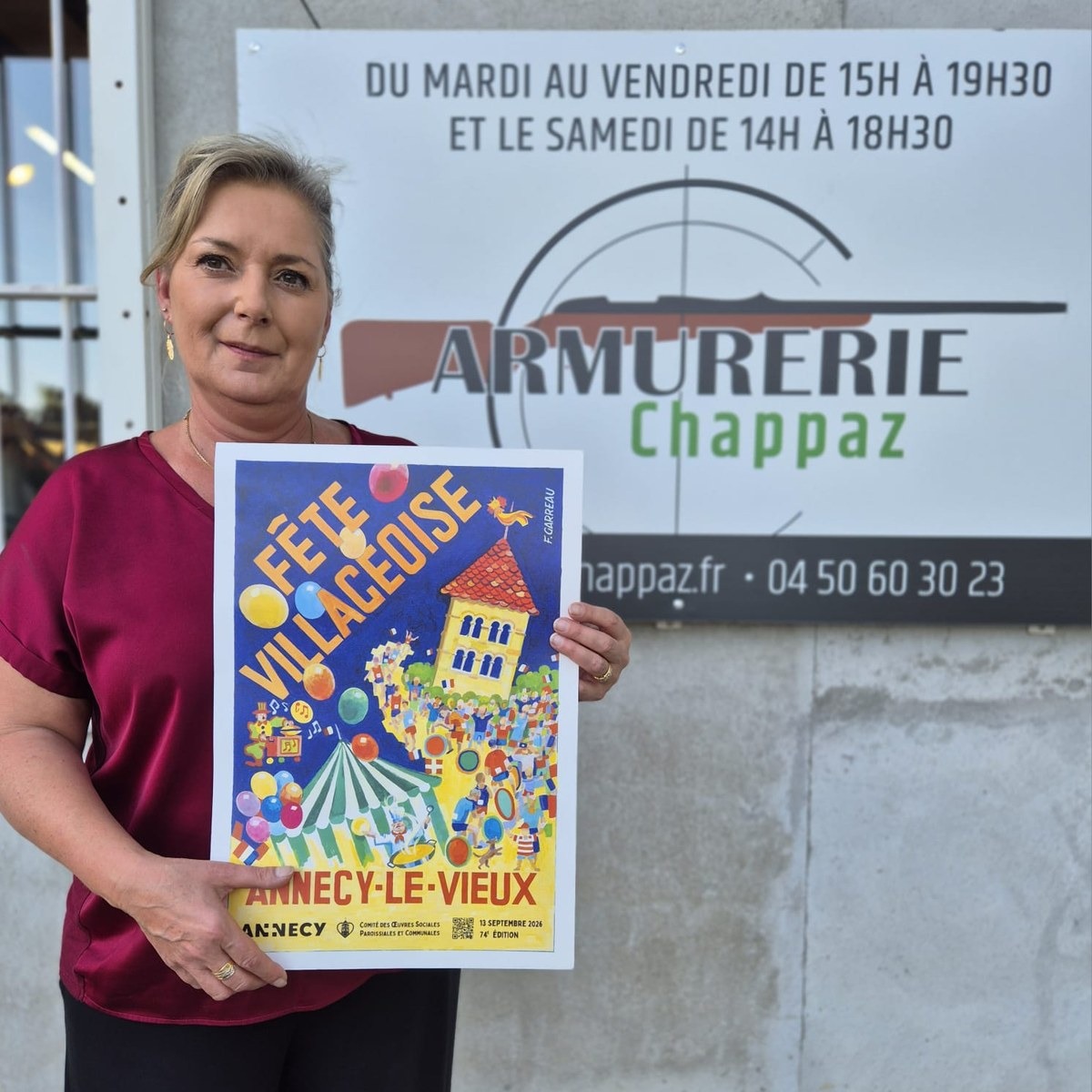L’Armurerie Chappaz présente l’affiche 2026 de la Fête Villageoise