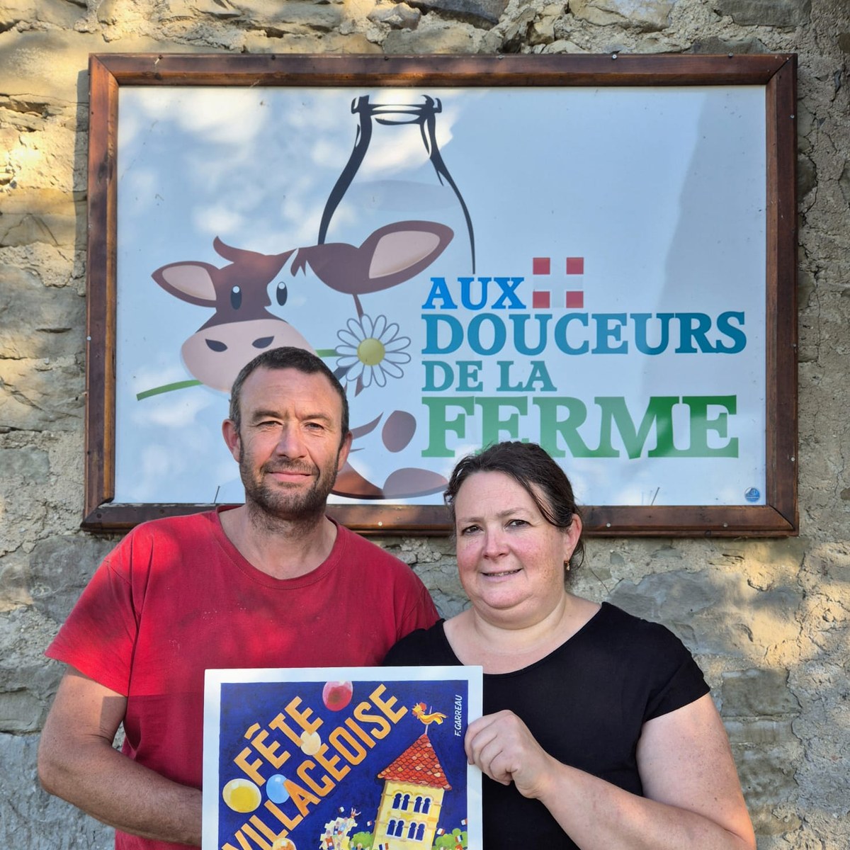 Aux Douceurs de la Ferme présente l'affiche 2026 de la Fête Villageoise