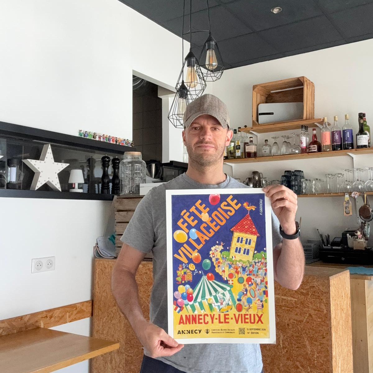 La Crêperie d'Annecy-le-Vieux présente l'affiche 2026 de la Fête Villageoise