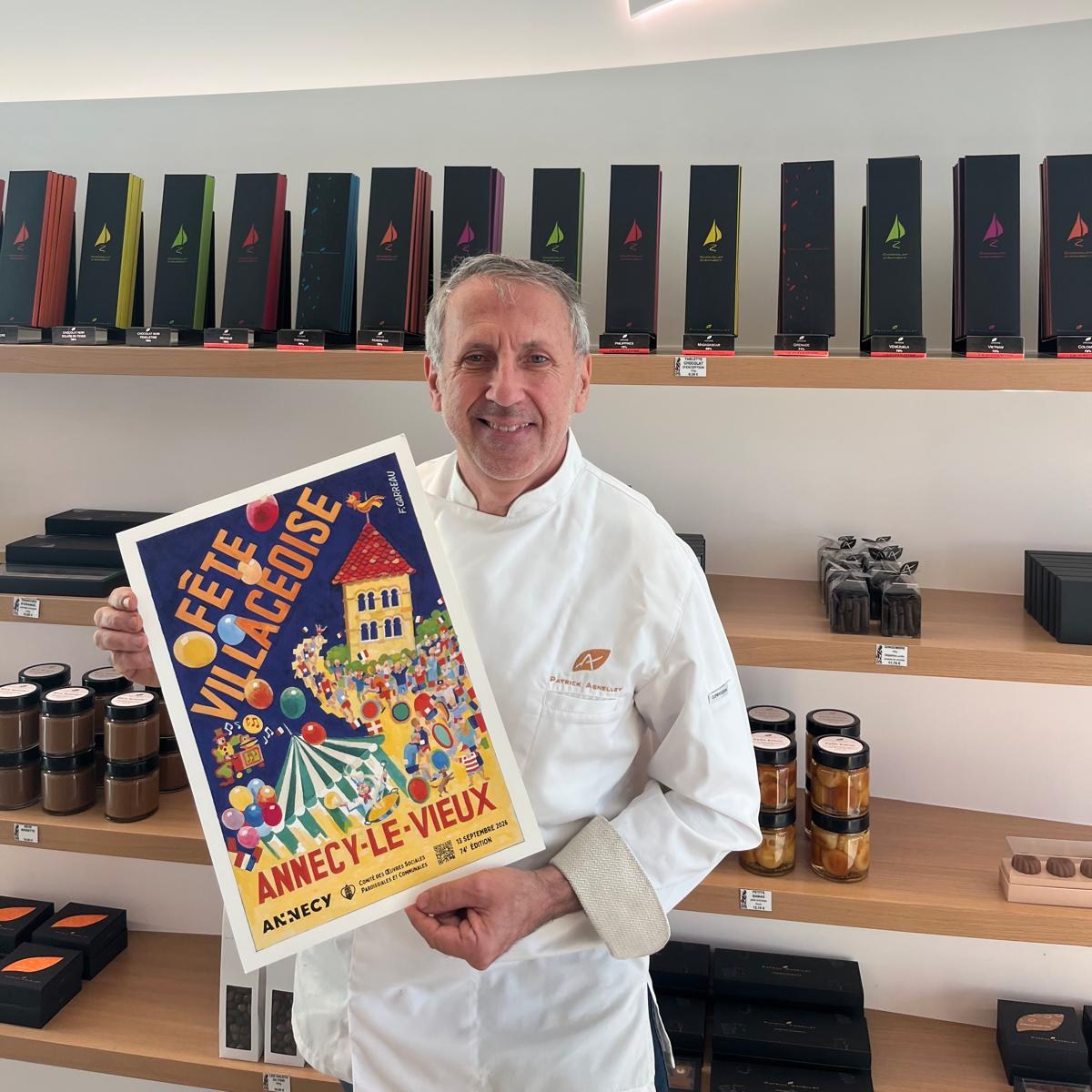 Patrick Agnellet présente l'affiche 2026 de la Fête Villageoise
