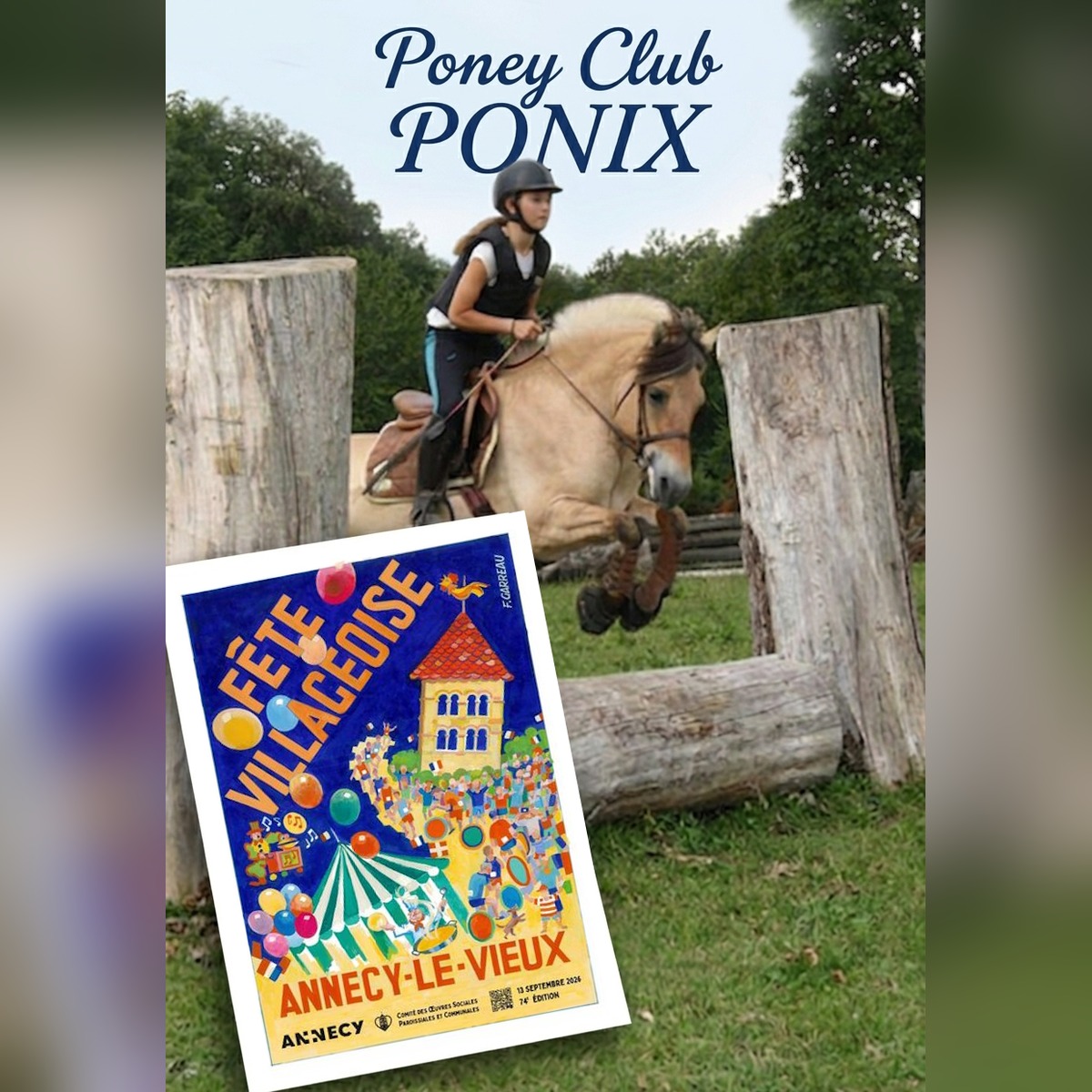 L'affiche 2026 de la F&ecirc;te Villageoise au Poney Club Ponix