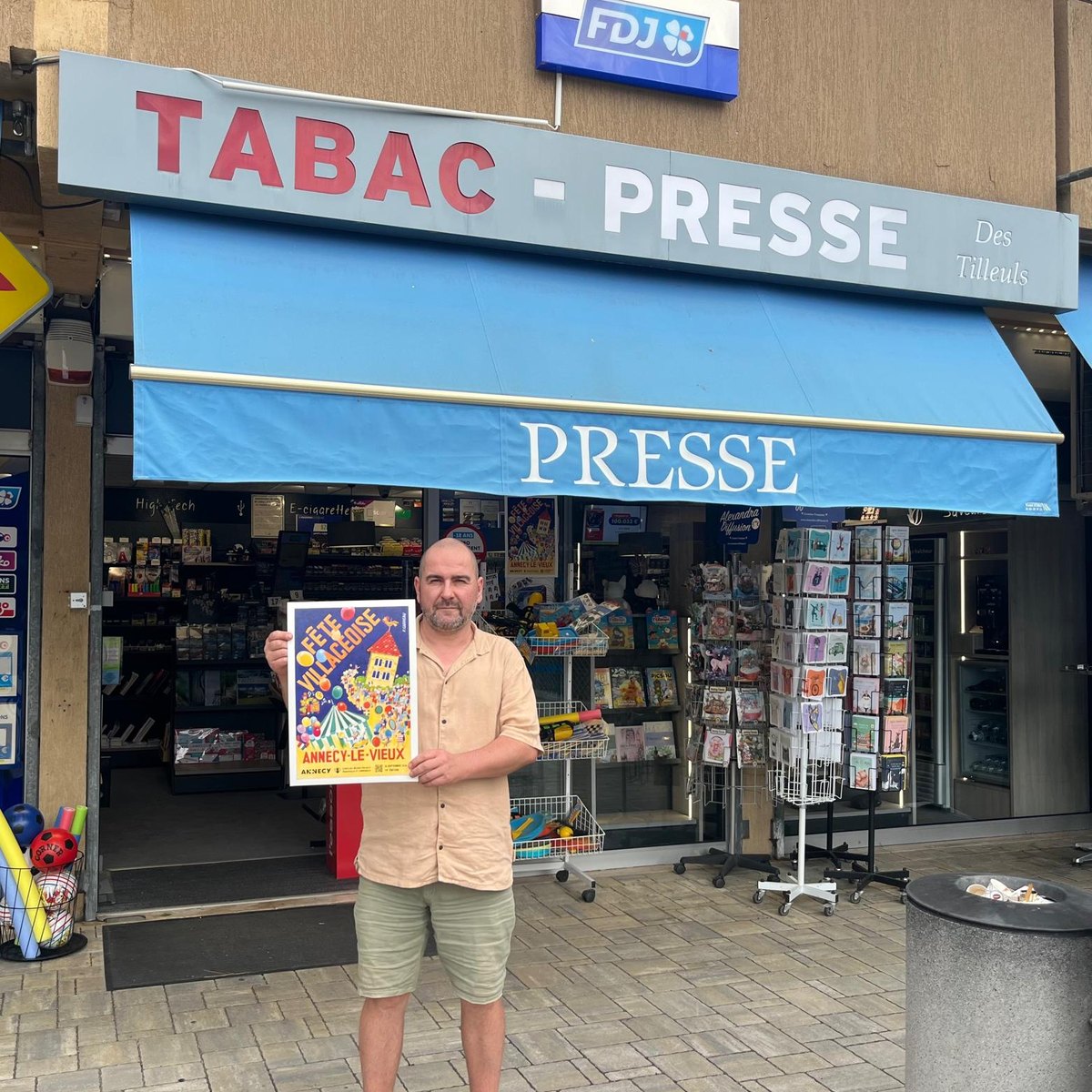 Tabac Presse des Tilleuls présente l'affiche 2026 de la Fête Villageoise